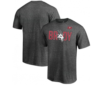 Men's Tampa Bay Buccaneers Tom Brady Fanatics Branded Heather Charcoal GOAT T-Shirt