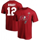 Men's Tampa Bay Buccaneers Tom Brady Fanatics Branded Red Super Bowl LV Champions Big & Tall Name & Number T-Shirt