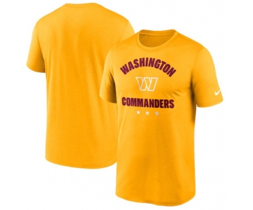 Men's Washington Commanders Nike Gold Arch Legend T Shirt