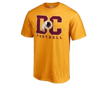 Men's Washington Redskins NFL Pro Line Gold Hometown Collection DC Football T-Shirt