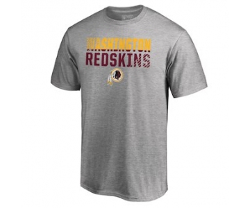 Men's Washington Redskins NFL Pro Line by Fanatics Branded Ash Iconic Collection Fade Out Big and Tall T-Shirt