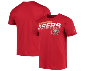 San Francisco 49ers Nike Sideline Line of Scrimmage Legend Performance T Shirt Scarlet