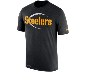 Men's Pittsburgh Steelers Nike Black Legend Icon Logo Performance T-Shirt