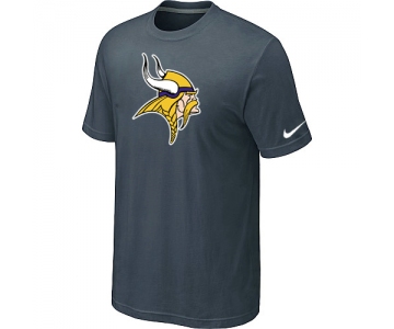 Minnesota Vikings Sideline Legend Authentic Logo T-Shirt Grey