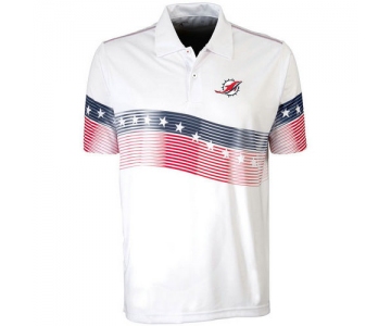 Miami Dolphins White Antigua Patriot Polo