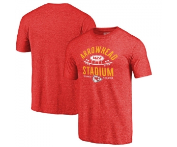 Kansas City Chiefs Heathered Red Hometown Collection Tri-Blend NFL Pro Line by T-Shirt