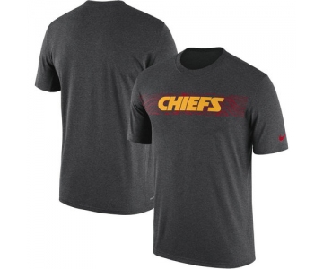 Kansas City Chiefs Nike Heathered Charcoal Sideline Seismic Legend T-Shirt