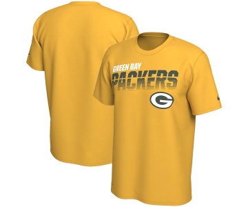 Green Bay Packers Nike Sideline Line of Scrimmage Legend Performance T Shirt Gold