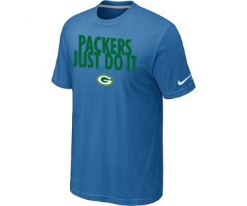 NFL Green Bay Packers Just Do It light Blue T-Shirt