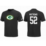 Nike Green Bay Packers  52 MATTHEWS Name & Number T-Shirt Black