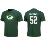 Nike Green Bay Packers  52 MATTHEWS Name & Number T-Shirt Green