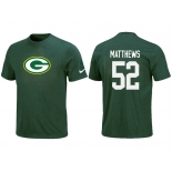 Nike Green Bay Packers  52 MATTHEWS Name & Number T-Shirt Green