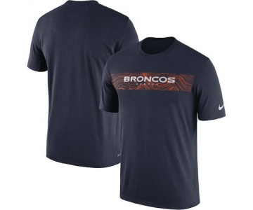 Denver Broncos Nike Navy Sideline Seismic Legend T-Shirt