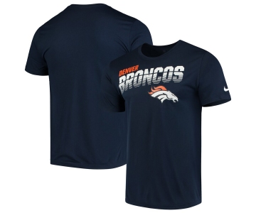 Denver Broncos Nike Sideline Line of Scrimmage Legend Performance T Shirt Navy