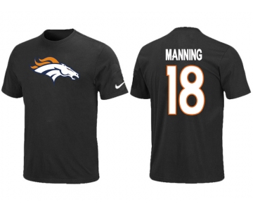 Nike Denver Broncos Peyton 18 Manning Name & Number T-Shirt Black