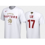 #17 Jeremy Lin Toronto Raptors Nike Player Performance T-Shirt White
