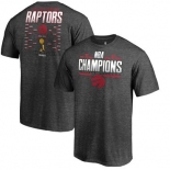 Toronto Raptors Fanatics Branded 2019 NBA Finals Champions Big & Tall Game Lead Schedule T-Shirt Heather Charcoal