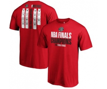 Toronto Raptors Fanatics Branded 2019 NBA Finals Champions Team Ambition Roster T-Shirt Red