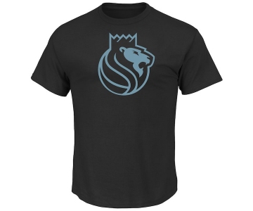 Men's Sacramento Kings Majestic Black Tek Patch Reflective T-Shirt