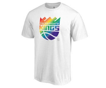 Men's Sacramento Kings White Fanatics Branded Team Pride V-Neck T-Shirt