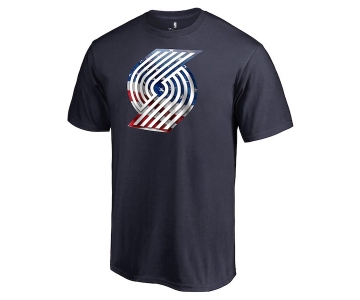 Men's Portland Trail Blazers Fanatics Branded Navy Personalized Name and Number Banner Wave T-Shirt