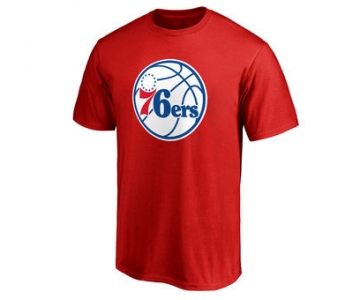Men's Philadelphia 76ers Fanatics Branded Red Primary Logo T-Shirt
