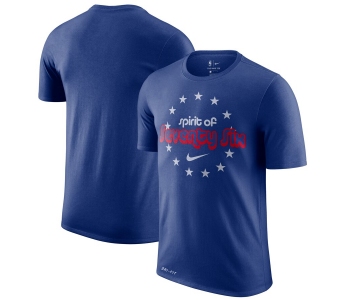 Philadelphia 76ers Nike Hardwood Classics Hometown Vintage T-Shirt Royal