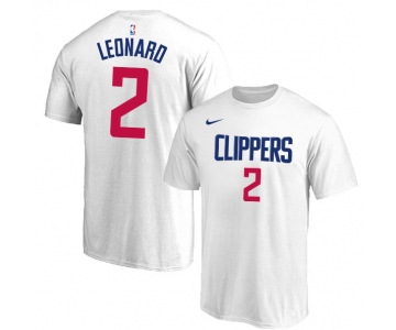 Los Angeles Clippers 2 Kawhi Leonard White Nike T-Shirt