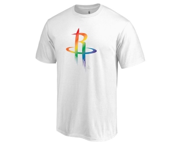 Men's Houston Rockets White Fanatics Branded Team Pride V-Neck T-Shirt