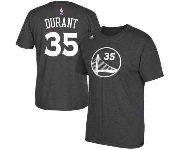 Golden State Warriors Kevin Durant adidas Gray Name & Number T-Shirt