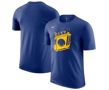 Golden State Warriors Nike Hardwood Classics Performance Logo T-Shirt Royal