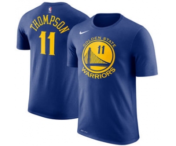 Men's Golden State Warriors 11 Klay Thompson Nike Royal Name & Number Performance T-Shirt