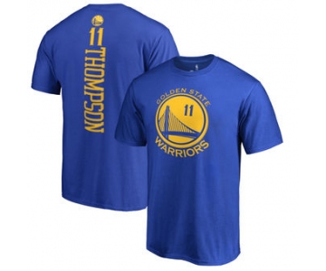 Men's Golden State Warriors 11 Klay Thompson Royal Backer Name & Number T-Shirt