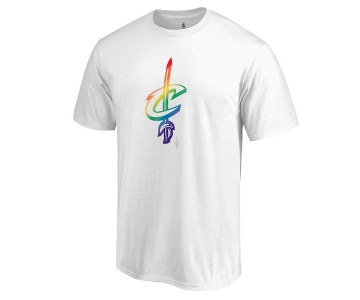 Men's Cleveland Cavaliers White Fanatics Branded Team Pride V-Neck T-Shirt