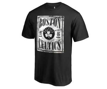 Men's Boston Celtics Fanatics Branded Black Court Vision Marble T-Shirt