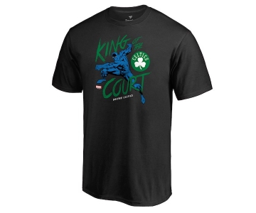 Men's Boston Celtics Fanatics Branded Black Marvel Black Panther King of the Court T-Shirt