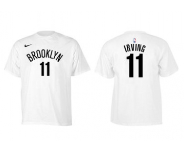 Brooklyn Nets 11 Kyrie Irving White Nike T-Shirt