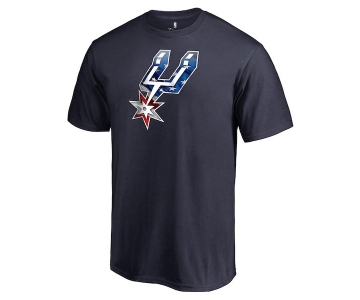 Men's San Antonio Spurs Fanatics Branded Navy Personalized Name and Number Banner Wave T-Shirt