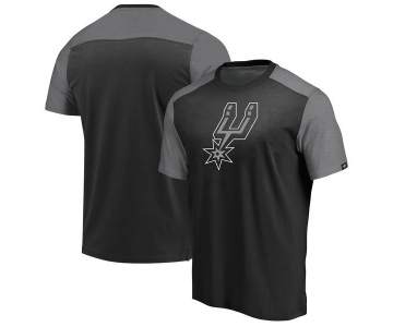 San Antonio Spurs Big & Tall Iconic T-Shirt - BlackHeathered Gray
