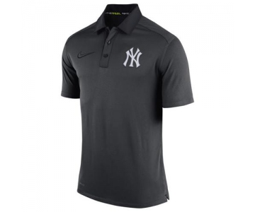 Men's New York Yankees Nike Anthracite Authentic Collection Dri-FIT Elite Polo