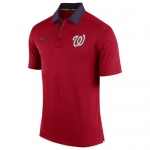 Men's Washington Nationals Nike Red Authentic Collection Polo
