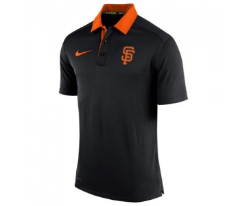 Men's San Francisco Giants Nike Black Authentic Collection Dri-FIT Elite Polo