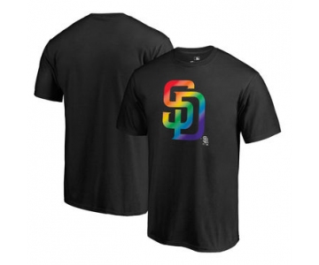 Men's San Diego Padres Fanatics Branded Black Big & Tall Pride T Shirt