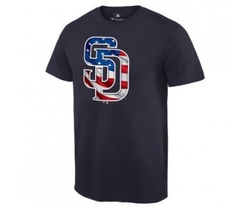 Men's San Diego Padres Navy Banner Wave T Shirt