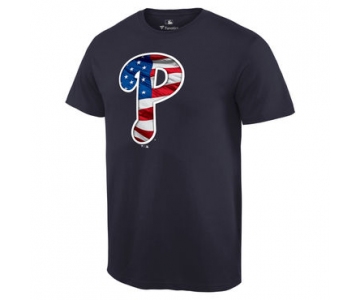 Men's Philadelphia Phillies Navy Banner Wave T Shirt