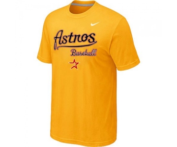 Nike MLB Houston Astros 2014 Home Practice T-Shirt - Yellow