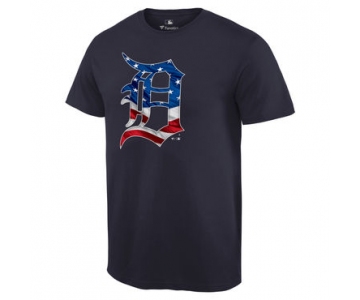 Men's Detroit Tigers Navy Banner Wave T Shirt