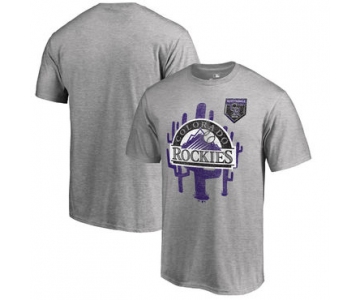 Colorado Rockies Fanatics Branded 2018 MLB Spring Training Vintage T Shirt Heather Gray