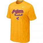 Nike MLB Cleveland Indians 2014 Home Practice T-Shirt - Yellow