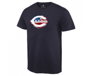 Men's Cincinnati Reds Navy Banner Wave T Shirt